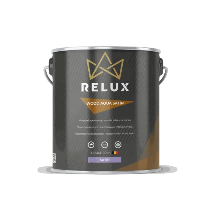 Relux Wood Aqua Satin een glanzende houtlak voor binnen