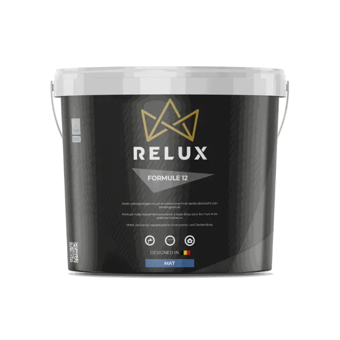 Relux Formule 12 een matte watergedragen muur- en plafondverf